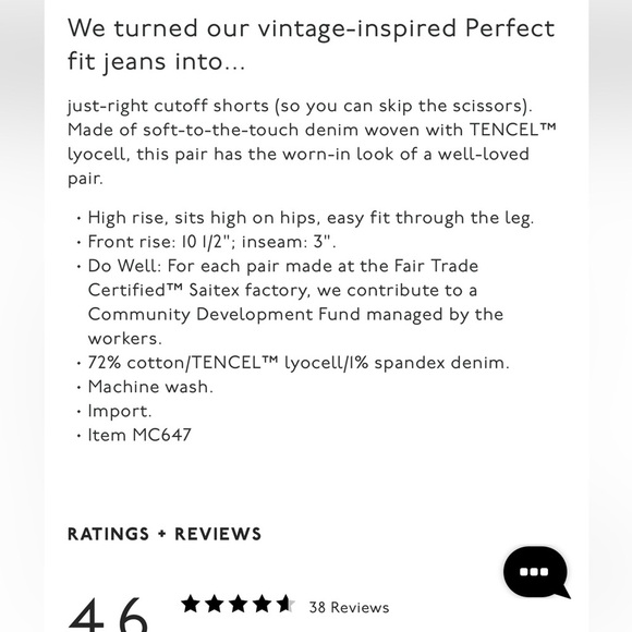 Madewell The Perfect Jean short high waisted size 27 - Picture 14 of 14